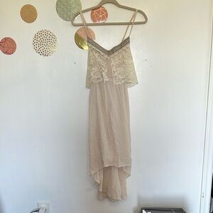 American Rag dress with delicate floral patterns and diaphanous fabric